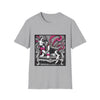 Basset Hound B&W Pink Bow Bold design dog lover unisex t-shirt in sport grey