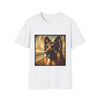 German Shepherd Beach Classic design dog lover unisex t-shirt in white
