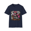Jack Russell Terrier Pink Rocker design dog lover unisex t-shirt in navy