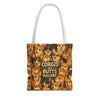 Pembroke Welsh Corgi Tote Bag Corgi Butts Galore Dog Lover Gift tote bag in white