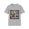 Irish Wolfhound Diamond Diva Swirl design dog lover unisex t-shirt in sport grey