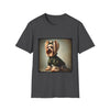 Yorkshire Terrier Green Camo Cutie design dog lover unisex t-shirt in dark heather