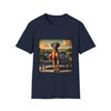 Rhodesian Ridgeback Portrait design dog lover unisex t-shirt in navy