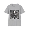 English Springer Spaniel B&W Bold Eyes design dog lover unisex t-shirt in sport grey