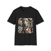Irish Wolfhound Bold Gentleman design dog lover unisex t-shirt in black