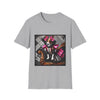 Jack Russell Terrier Pink Rocker design dog lover unisex t-shirt in sport grey