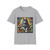 Dire Wolf Sun Swirl design dog lover unisex t-shirt in sport grey