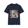 Dire Wolf Stunning Swirl design dog lover unisex t-shirt in navy