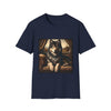 Dire Wolf Royalty design dog lover unisex t-shirt in navy
