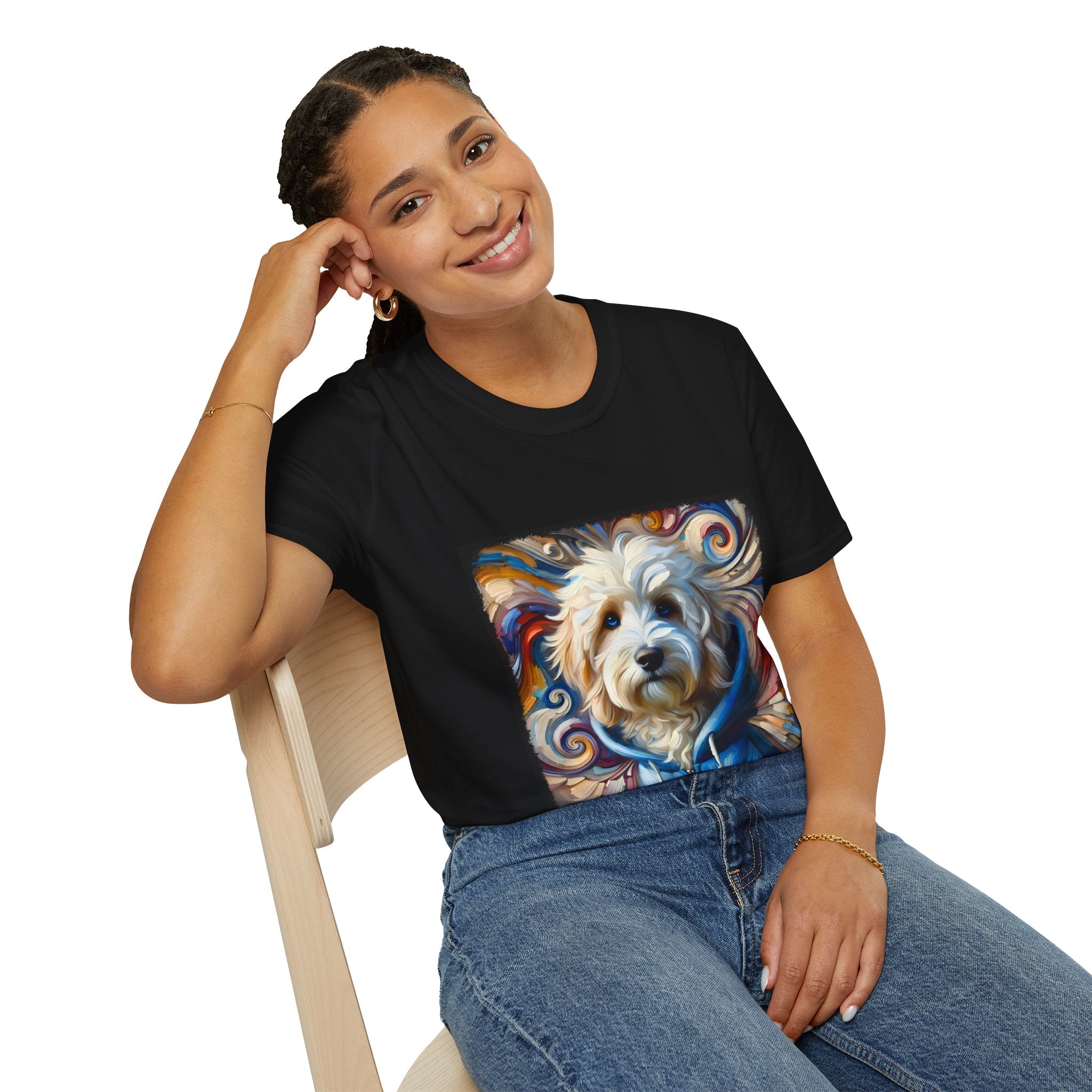 Sheepadoodle Blue Hoodie Swirl | Unisex Dog T-Shirt