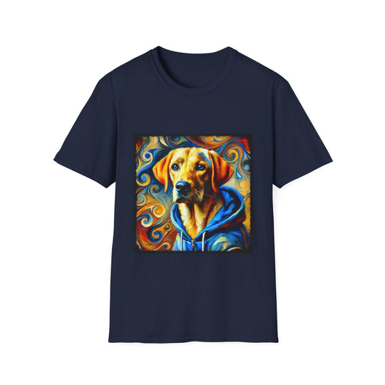 Labrador Retriever Street Swirl design dog lover unisex t-shirt in navy