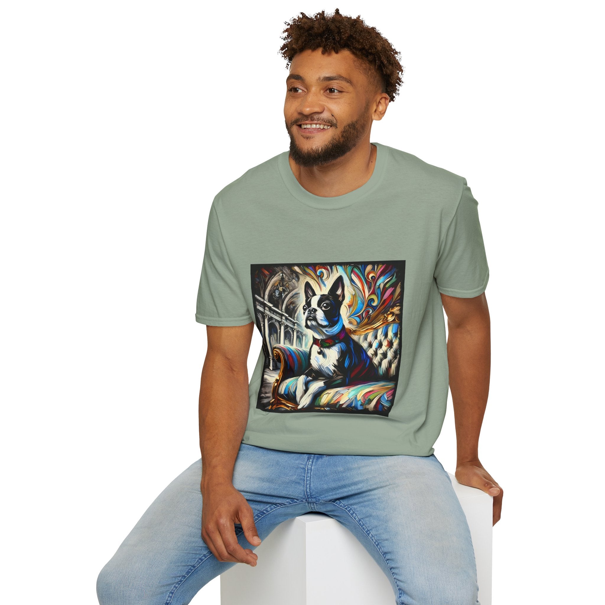 Boston Terrier Bold Swirl | Unisex Dog T-Shirt