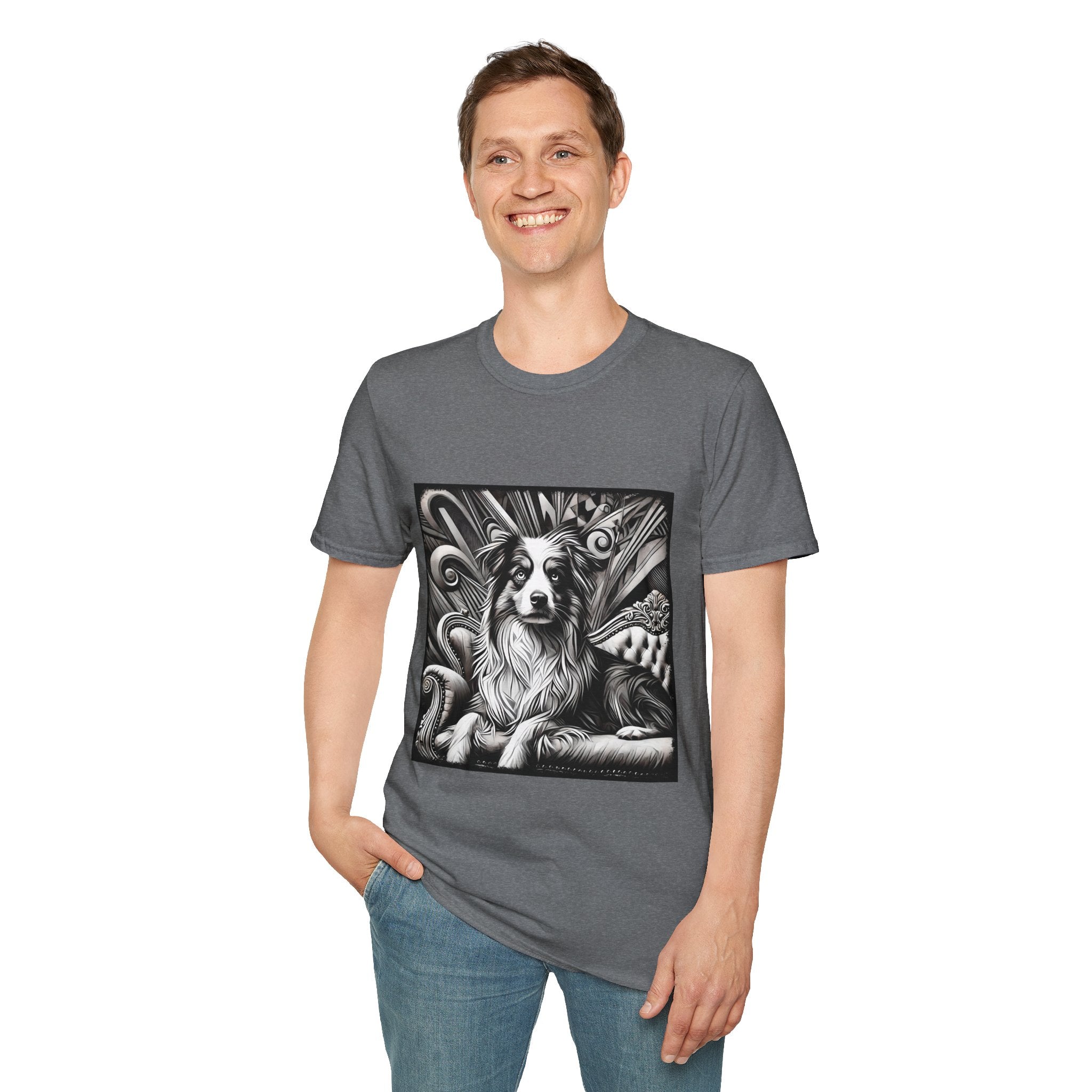 Australian Shepherd B&W Bold | Unisex Dog T-Shirt