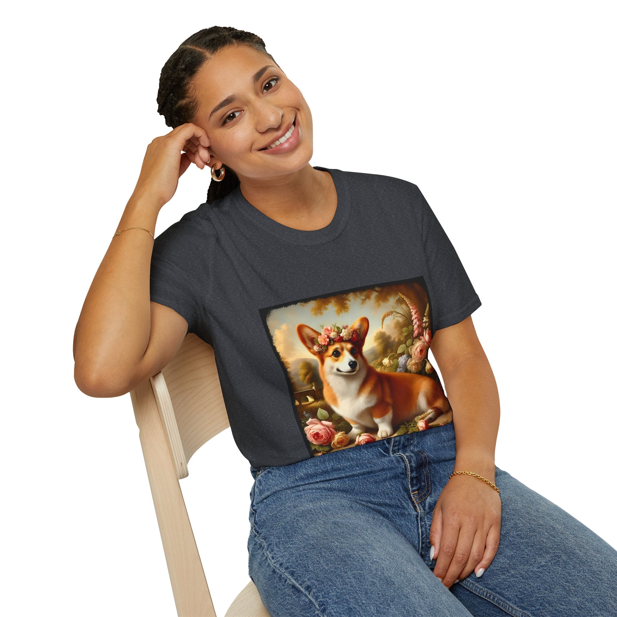 Pembroke Welsh Corgi Botanical Beauty | Unisex Dog T-Shirt