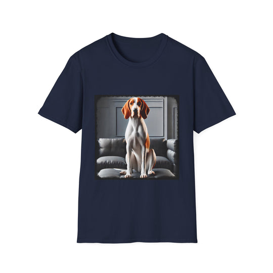Coonhound Modern Muse design dog lover unisex t-shirt in navy