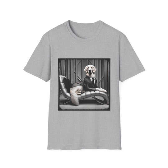 Golden Retriever Aristodude design dog lover unisex t-shirt in sport grey