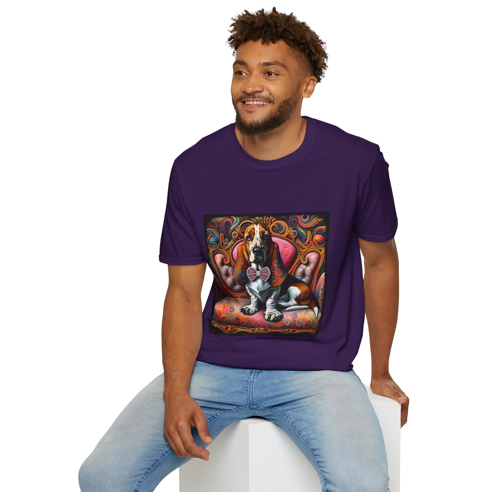 Basset Hound Vivid Swirl | Unisex Dog T-Shirt