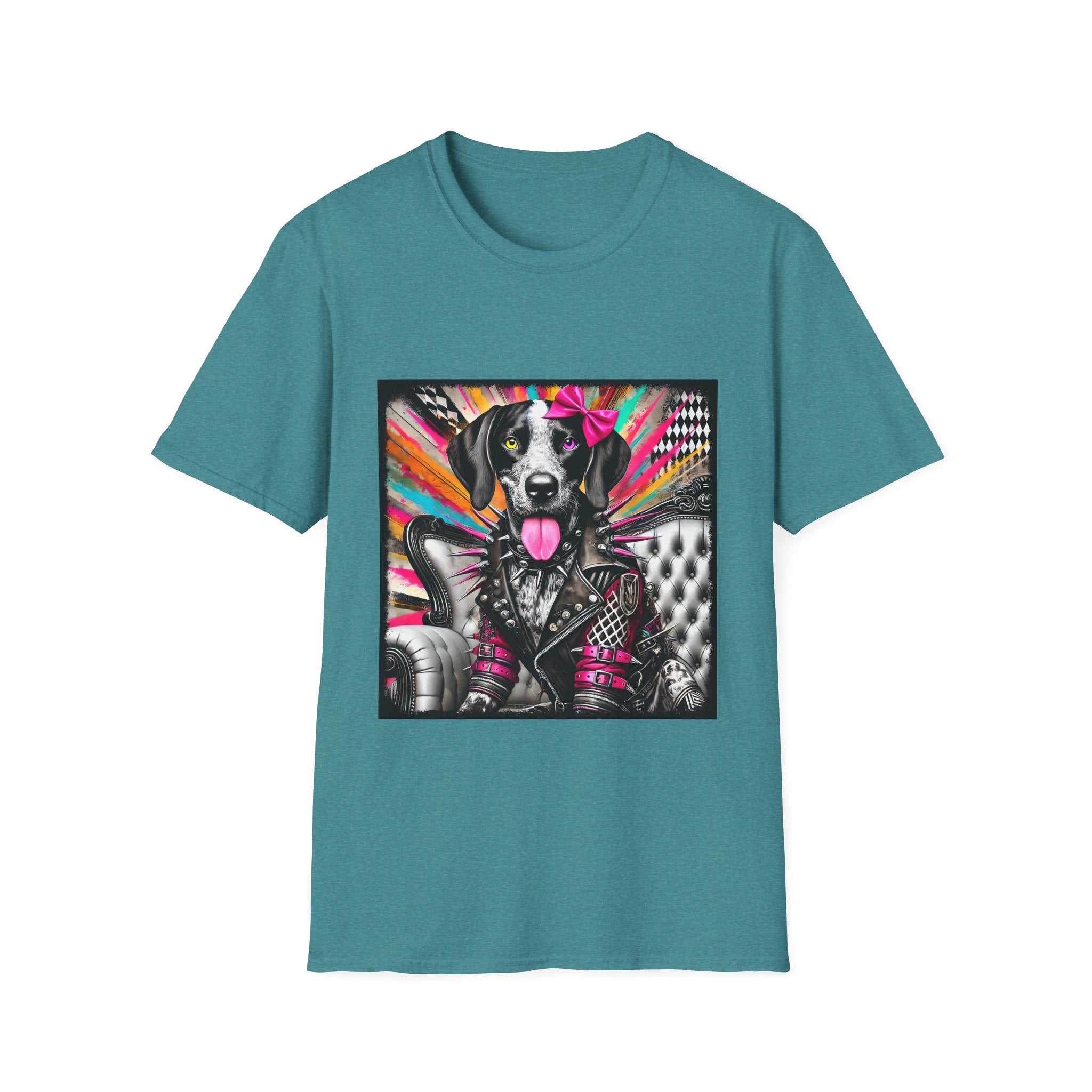 German Shorthaired Pointer Multicolor Rocker | Unisex Dog T-Shirt