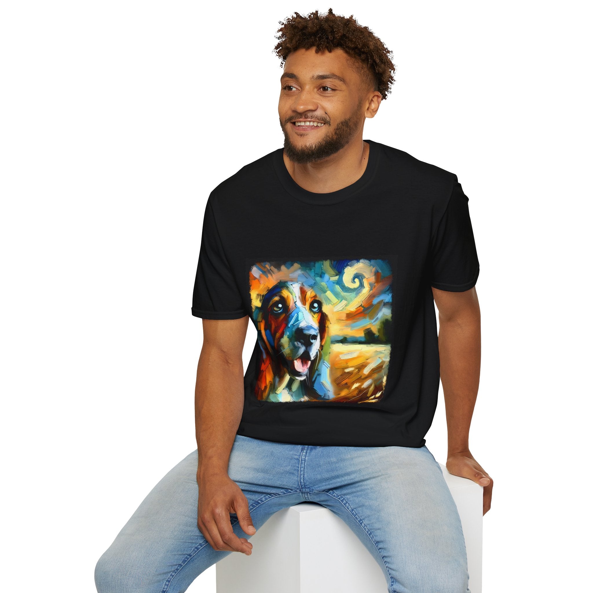 Basset Hound Sun Swirl | Unisex Dog T-Shirt