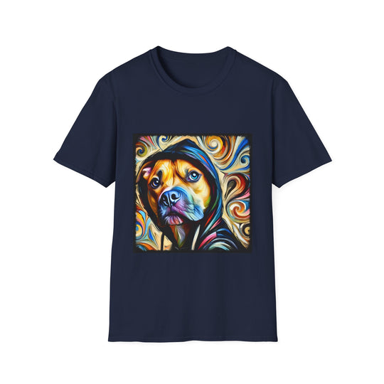 American Pit Bull Terrier Relaxed Swirl design dog lover unisex t-shirt in navy