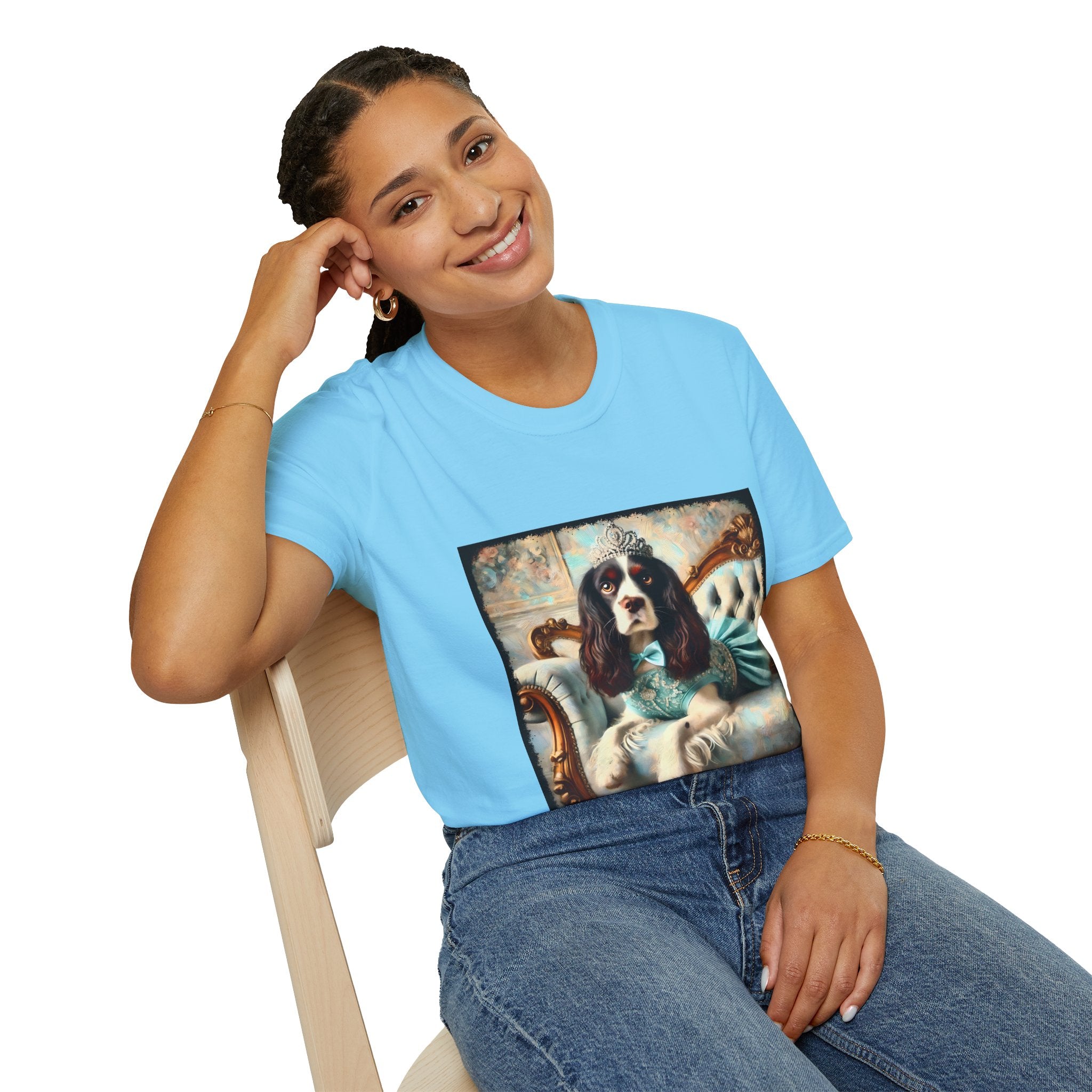 English Springer Spaniel Teal Princess Classic | Unisex Dog T-Shirt