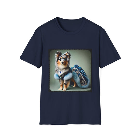 Miniature American Shepherd Velvet Vixen design dog lover unisex t-shirt in navy