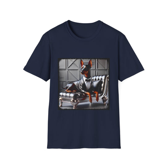 Doberman Pinscher Mini Maven design dog lover unisex t-shirt in navy