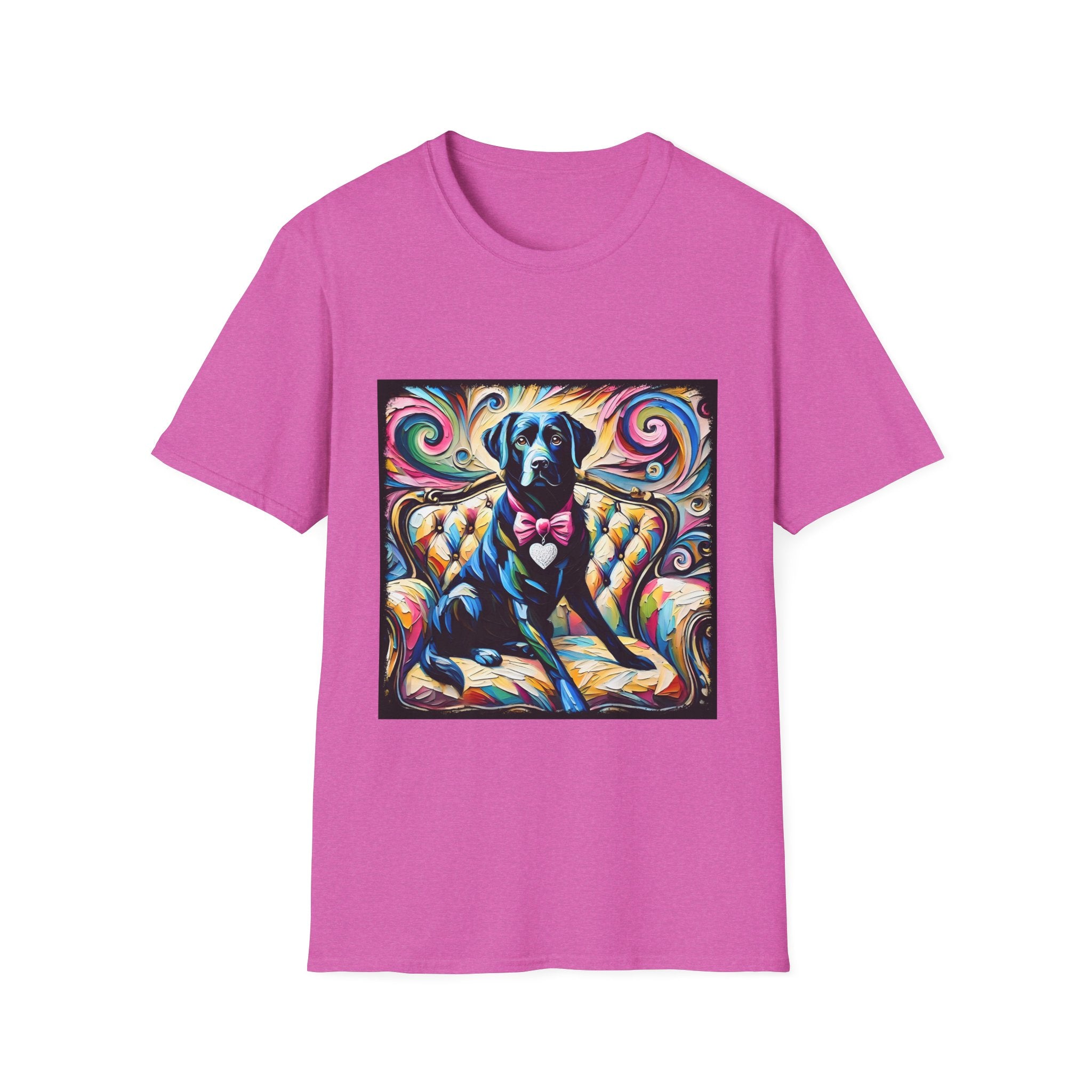 Labrador Retriever Pink Bow Swirl | Unisex Dog T-Shirt