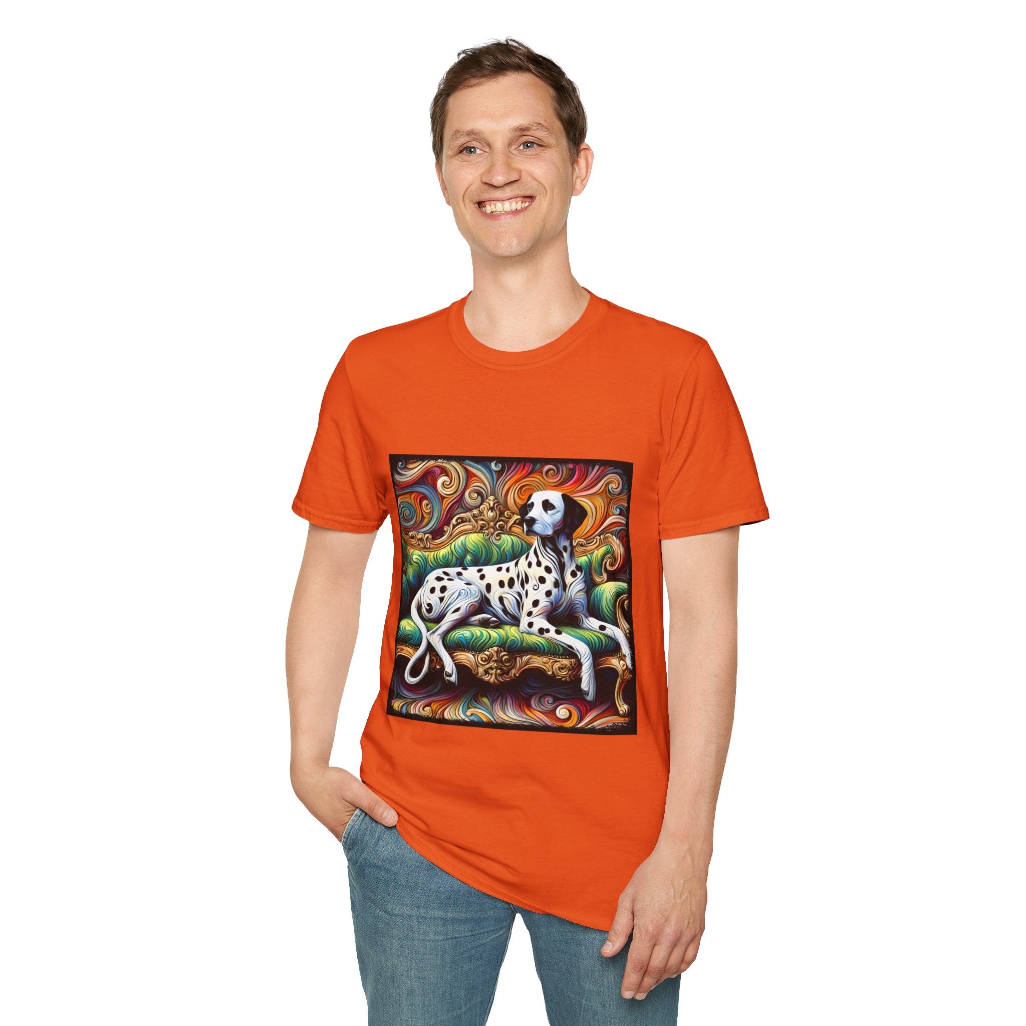 Dalmatian Rainbow Swirl | Unisex Dog T-Shirt