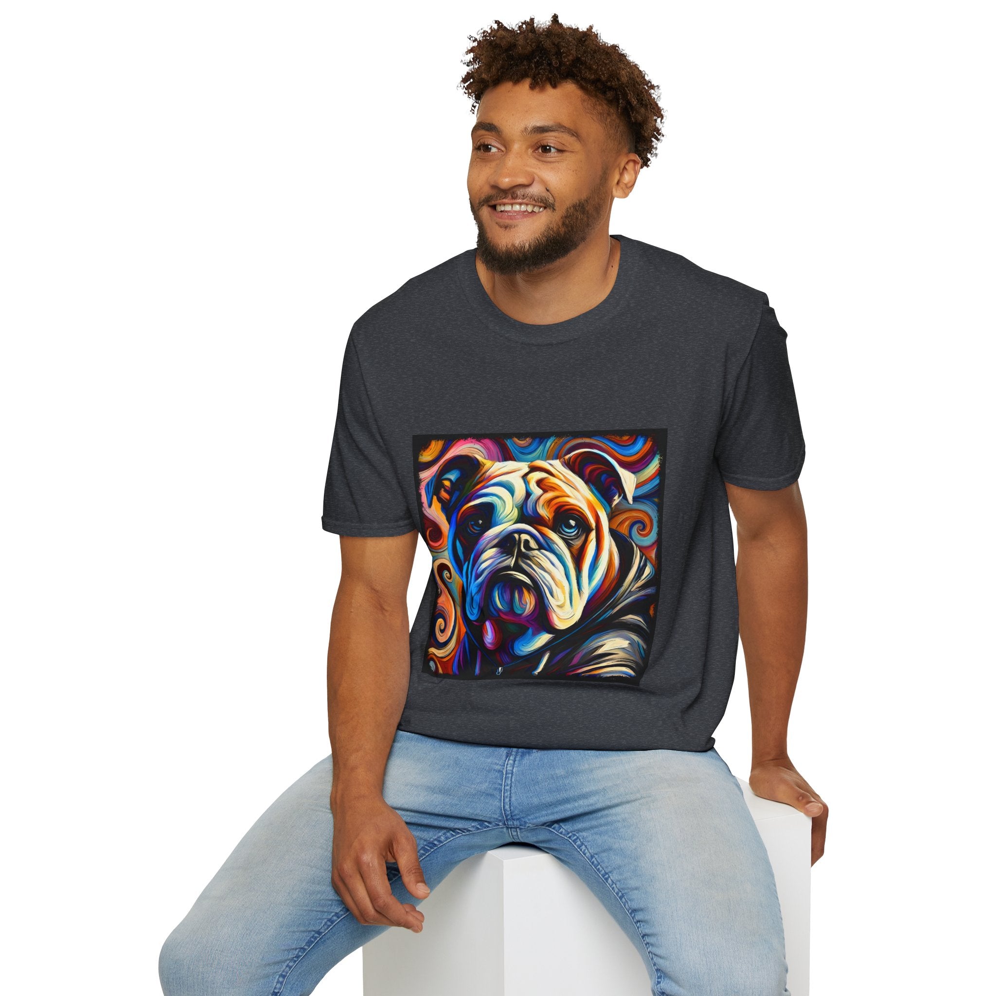 Bulldog Relaxed Swirl | Unisex Dog T-Shirt