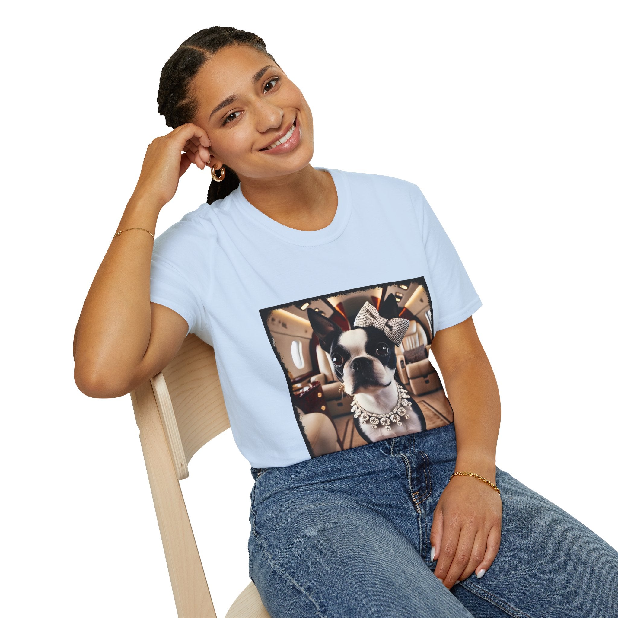 Boston Terrier Jet Setter | Unisex Dog T-Shirt