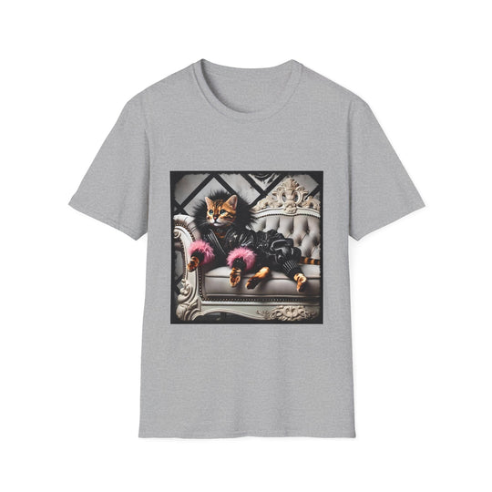 Bengal Cat Rocker design cat lover unisex t-shirt in sport grey