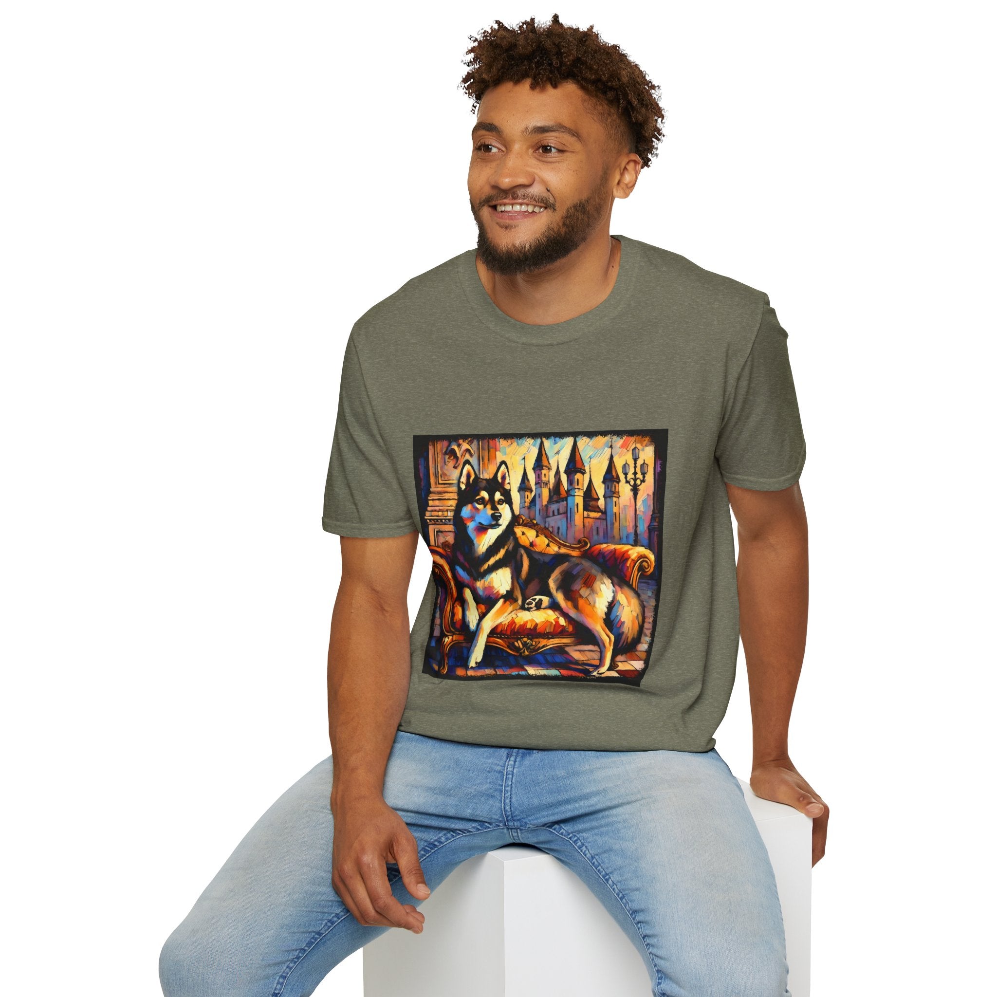 Siberian Husky Watercolor Classic | Unisex Dog T-Shirt