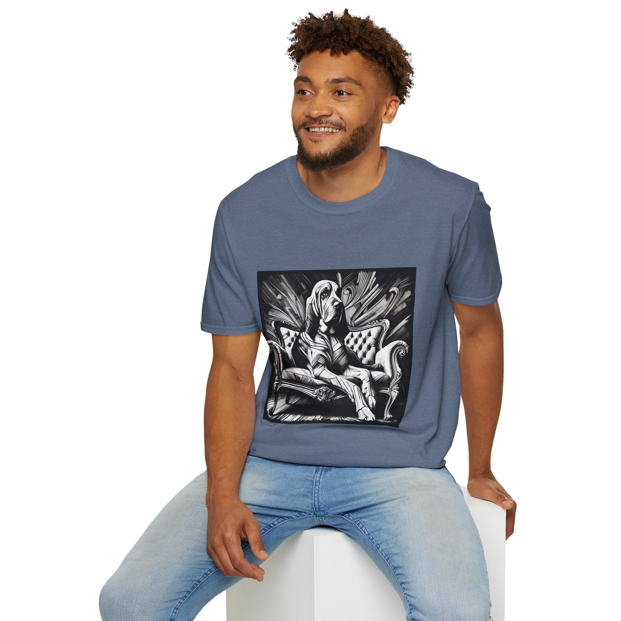 Bloodhound B&W Bold | Unisex Dog T-Shirt