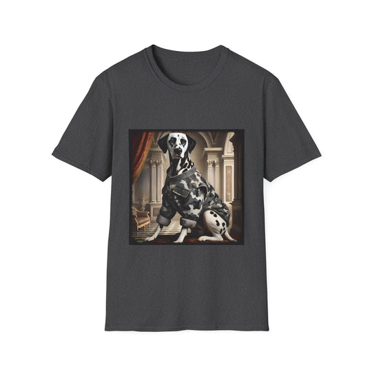 Dalmatian Camo Cutie design dog lover unisex t-shirt in dark heather