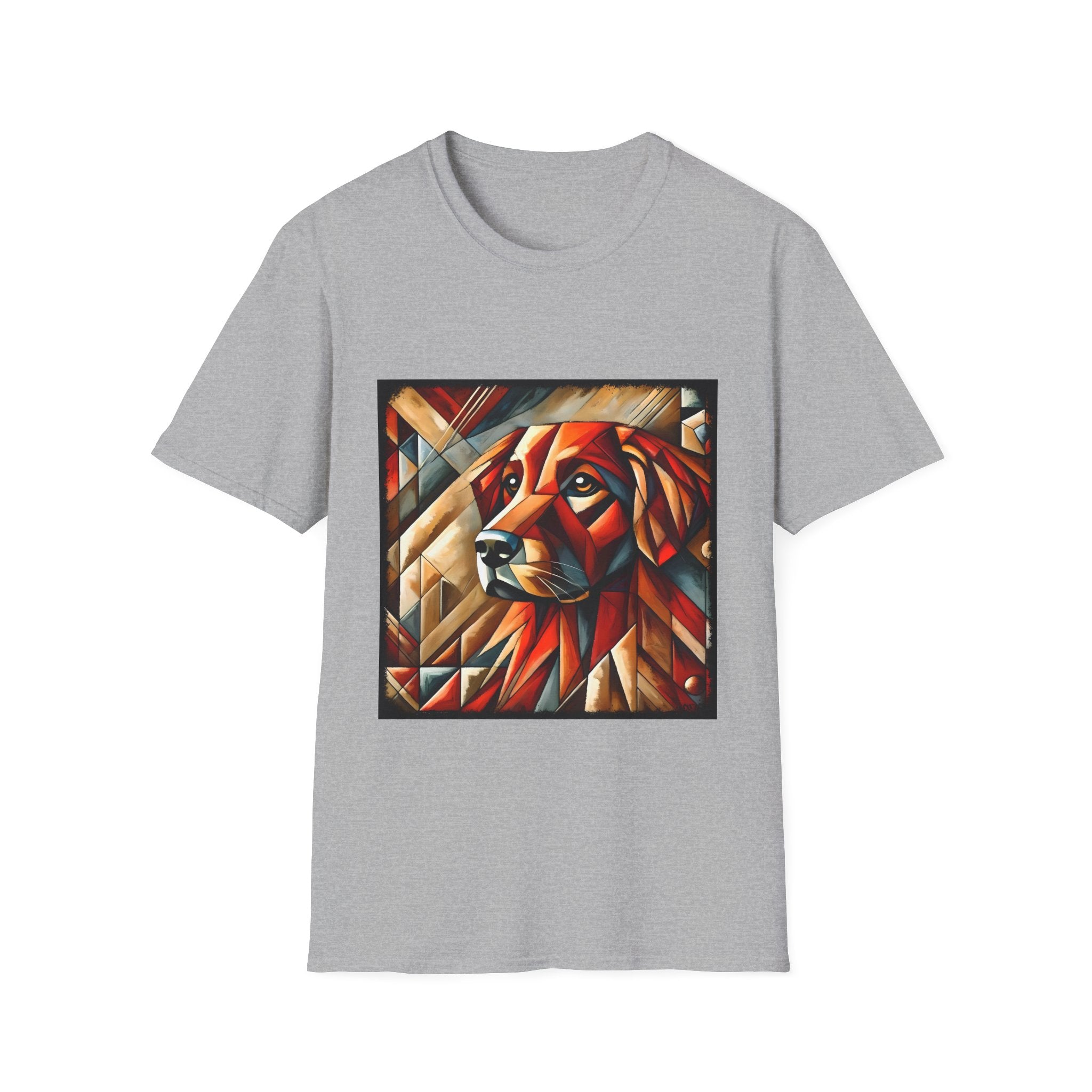 Golden Retriever Shirt | Red Geometric Dog Lover Tee