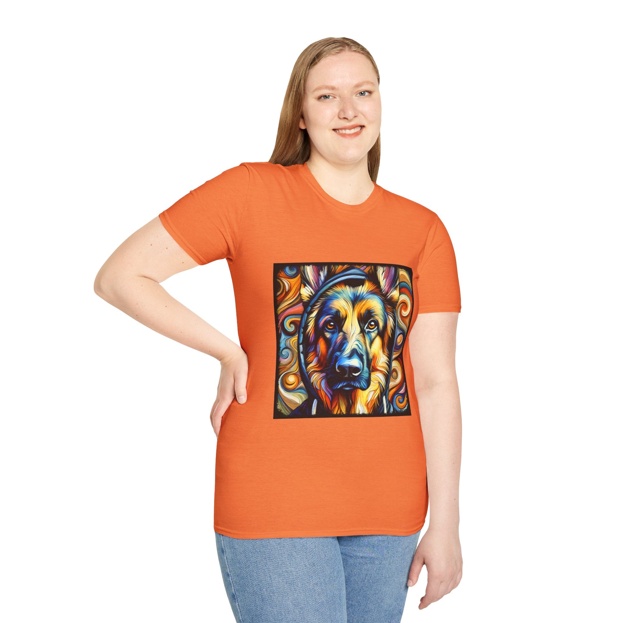 German Shepherd Relaxed Swirl | Unisex Dog T-Shirt