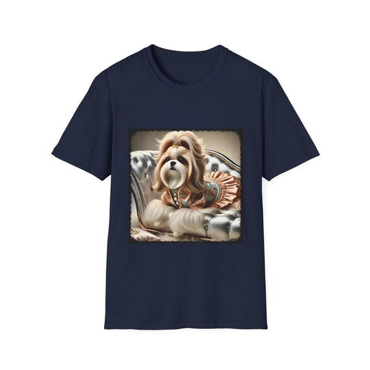 Shih Tzu Goldie Girl design dog lover unisex t-shirt in navy
