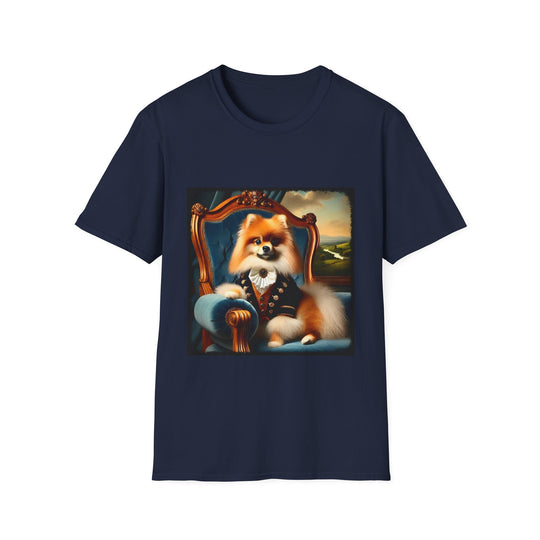 Pomeranian Polished Prince design dog lover unisex t-shirt in navy