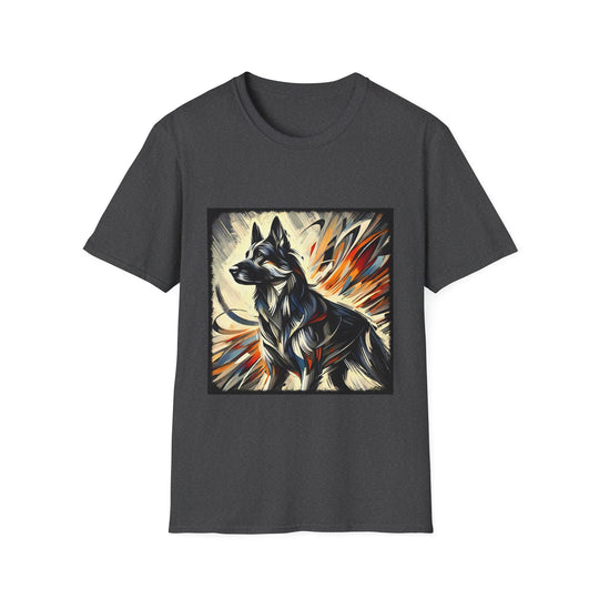 German Shepherd Fire Classic design dog lover unisex t-shirt in dark heather