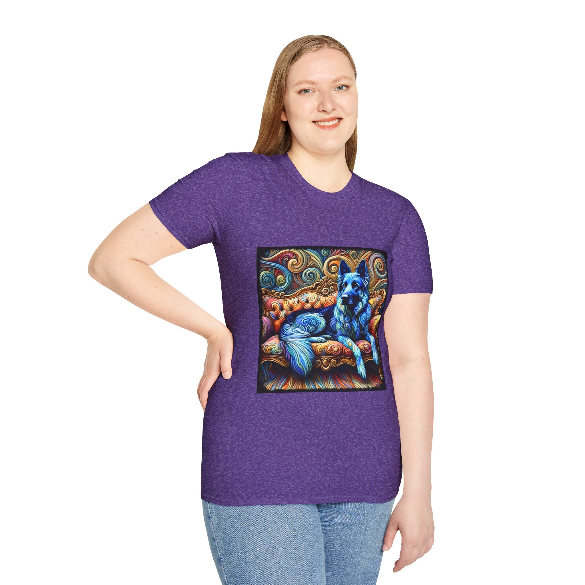 German Shepherd Blue Swirl | Unisex Dog T-Shirt