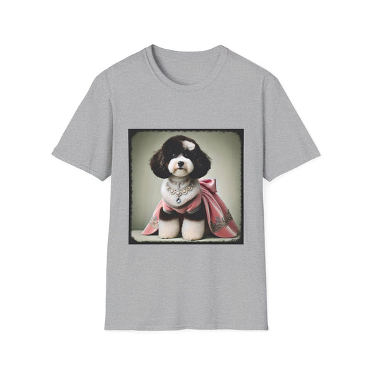 Cockapoo Velvet Luxe design dog lover unisex t-shirt in sport grey