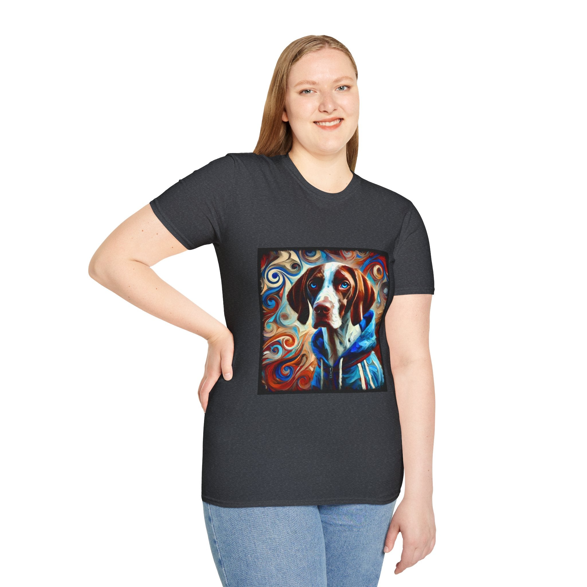 German Shorthaired Pointer Comfy Swirl | Unisex Dog T-Shirt