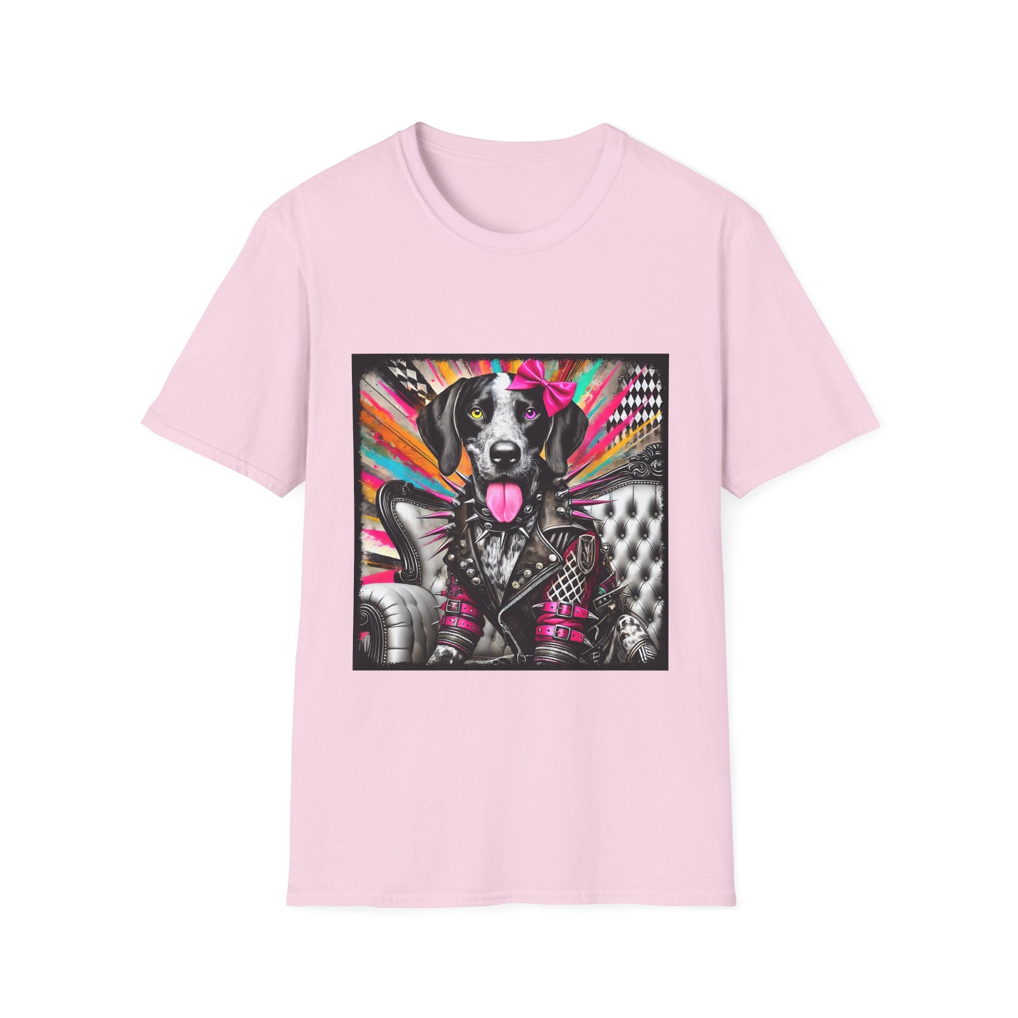 German Shorthaired Pointer Multicolor Rocker | Unisex Dog T-Shirt