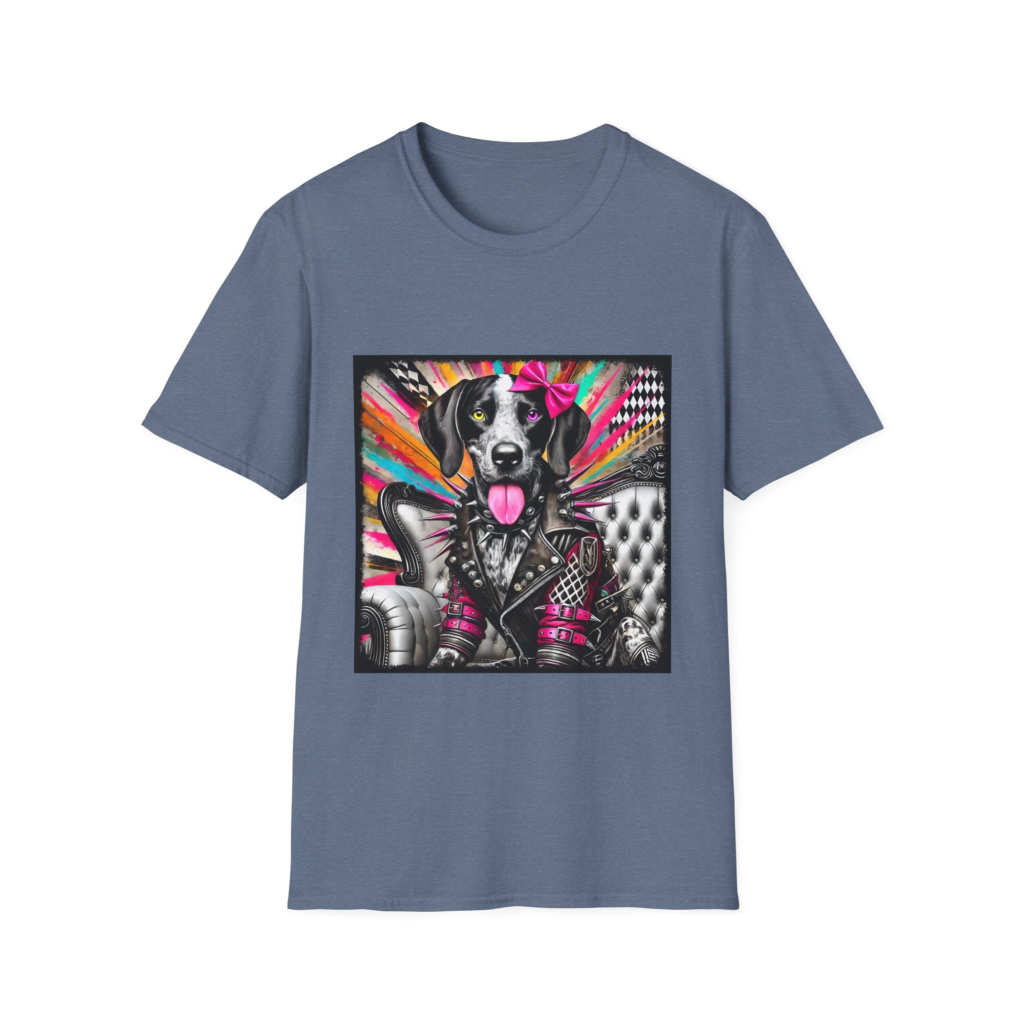 German Shorthaired Pointer Multicolor Rocker | Unisex Dog T-Shirt
