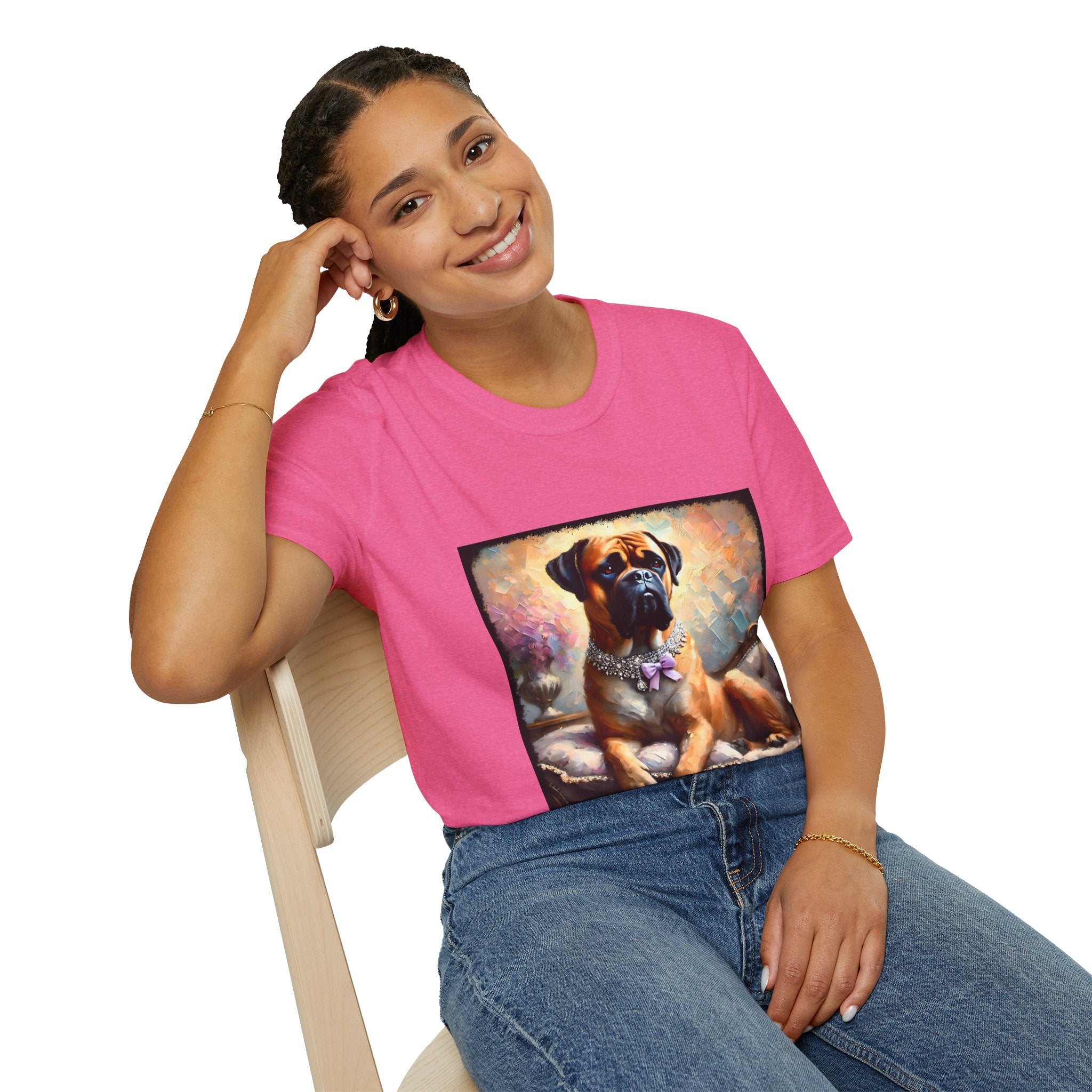 Bullmastiff Purple Bow Classic | Unisex Dog T-Shirt