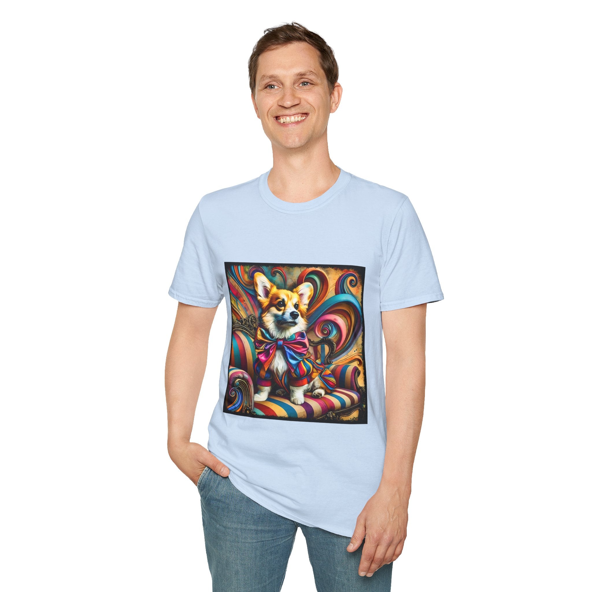 Pembroke Welsh Corgi Vivid Rocker | Unisex Dog T-Shirt