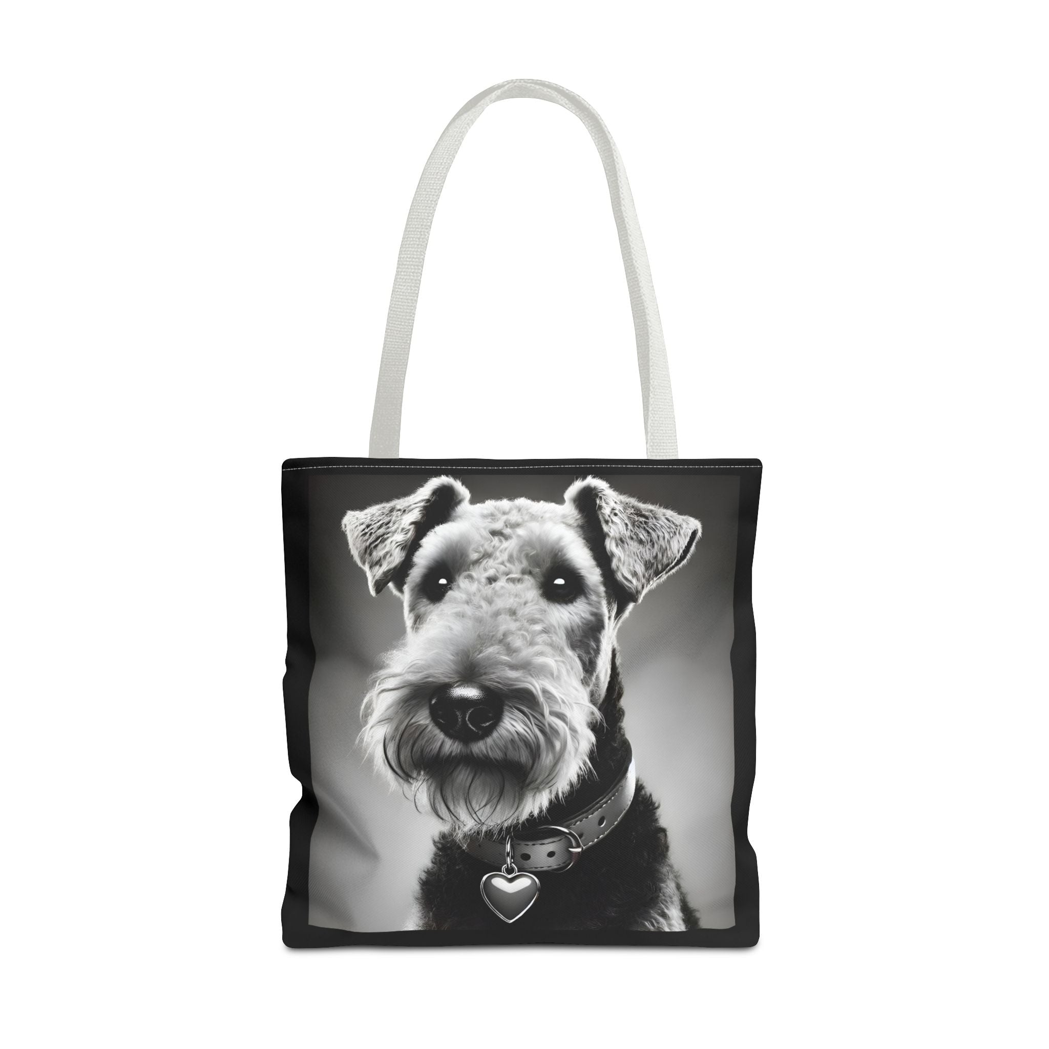 Airedale Terrier Tote Bag | Heart Charm Dog Lover Gift