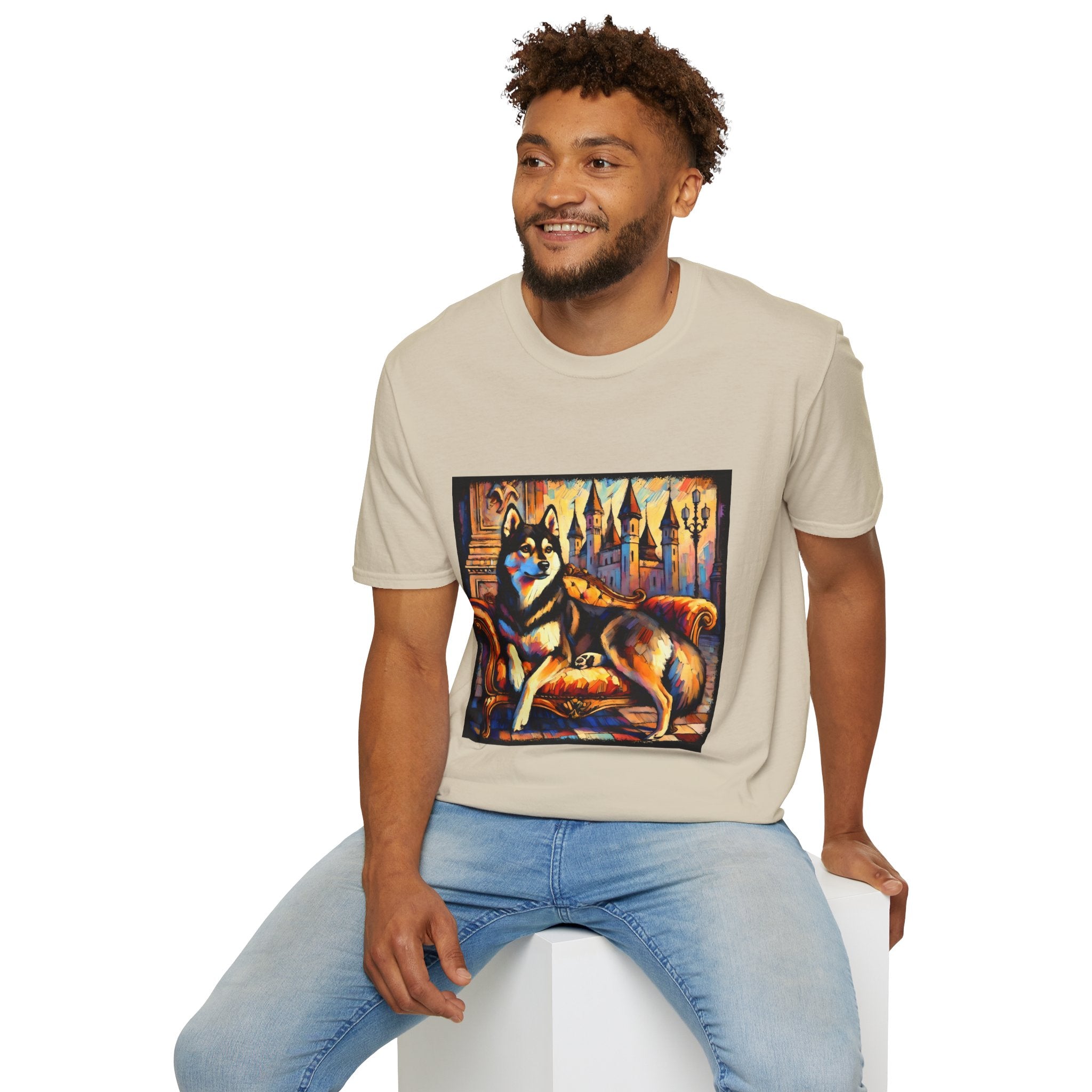 Siberian Husky Watercolor Classic | Unisex Dog T-Shirt