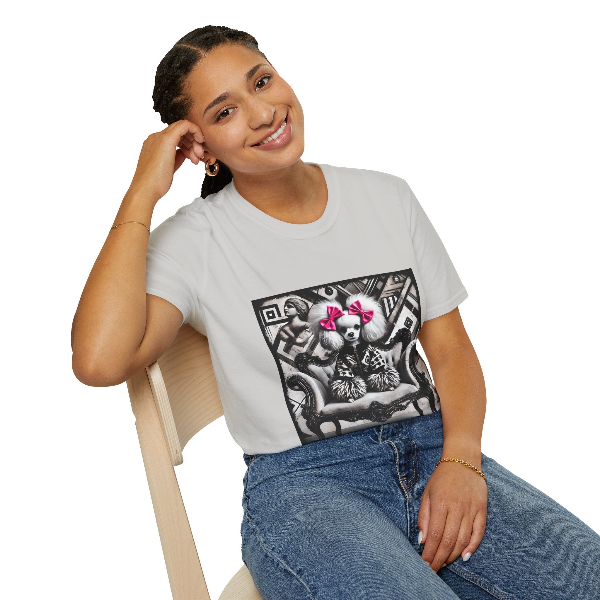 Poodle B&W Statement Maker | Unisex Dog T-Shirt